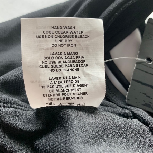 Aqua Green Black Strappy One Piece Swimsuit - Picture 7 of 9